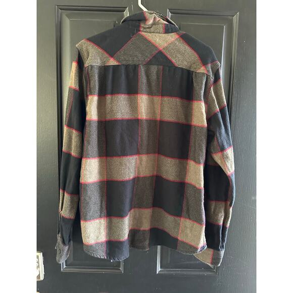 Brixton Men's Bowery Flannel Collared Neck Button Down Shirt Size Medium - Picture 8 of 11